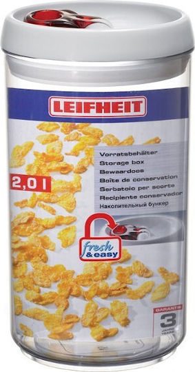 Leifheit Fresh & Easy General Use Box with Airtight Lid Plastic Transparent 2000ml 1 Piece