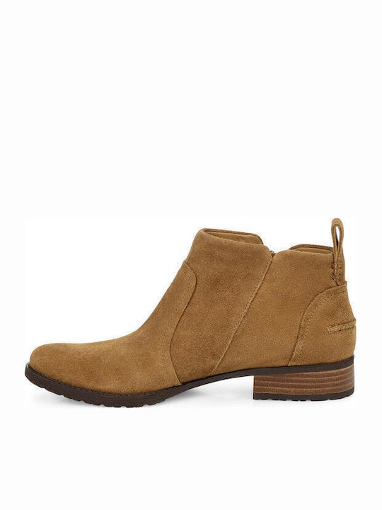 1103725 Suede Women's Ankle Boots Chestnut