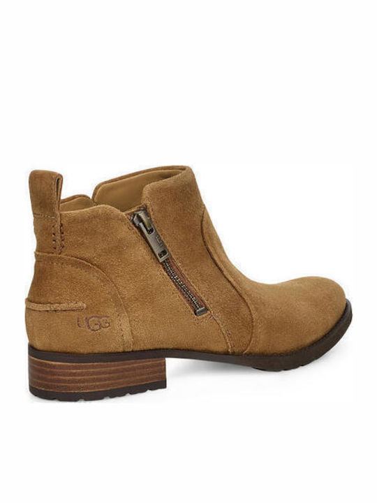1103725 Suede Women's Ankle Boots Chestnut
