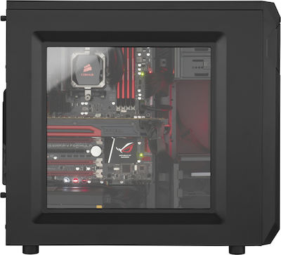 Corsair Carbide Spec-01 Gaming Midi Tower Κουτί Υπολογιστή με Πλαϊνό Παράθυρο Red LED