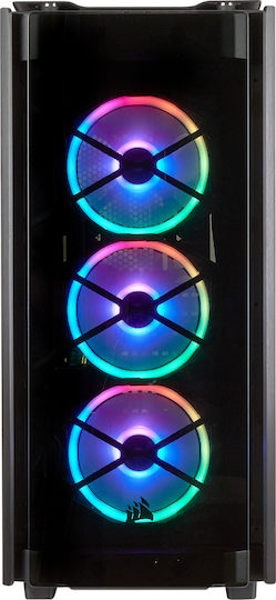 Corsair Obsidian Series 500D RGB SE Premium Геймърско бюро Midi Tower Компютърна кутия със страничен прозорец Черен