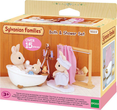 Epoch Toys Miniatur-Spielzeug Bath & Shower Set Sylvanianische Familien für 3+ Jahre 13cm (Verschiedene Designs/Sortimente von Designs) 1 Stk