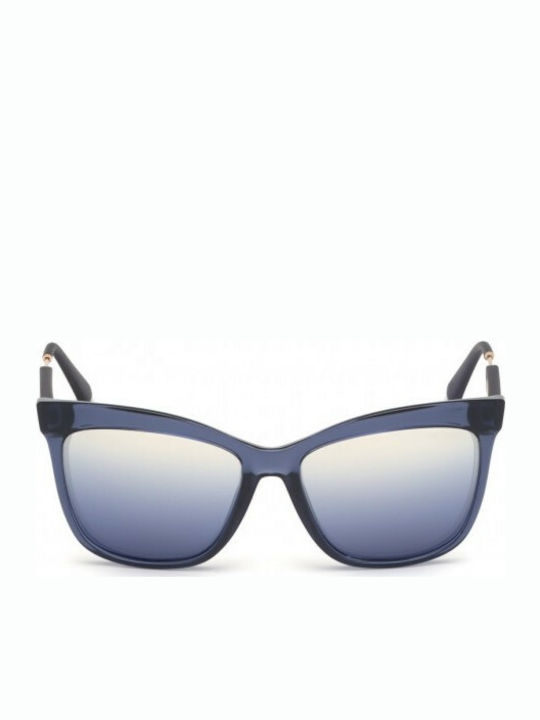 Guess Women's Sunglasses with Blue Plastic Frame and Blue Lens GU7620 92W