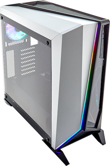 Corsair Carbide Series Spec-Omega RGB Tempered Glass Gaming Midi Tower Κουτί Υπολογιστή με Πλαϊνό Παράθυρο Λευκό