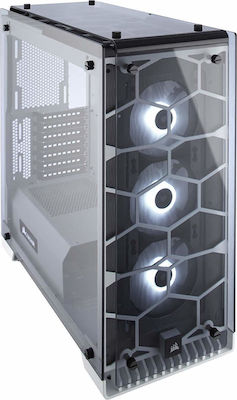 Corsair Crystal 570X RGB Gaming Midi Tower Κουτί Υπολογιστή με Πλαϊνό Παράθυρο White