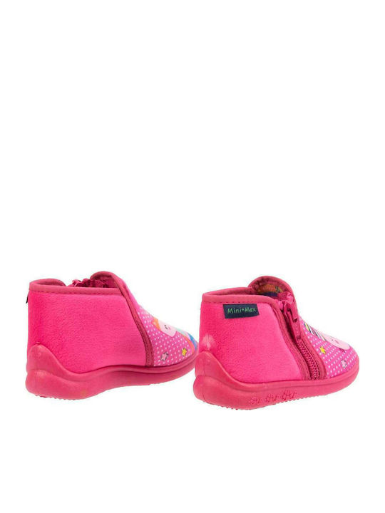 Kinderhausschuhe Stiefel Fuchsie