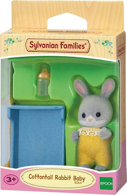 Epoch Toys Miniature Toy Cottontail Rabbit Baby Sylvanian Families for 3+ Years 10cm. (Various Designs/Assortments of Designs) 1pc