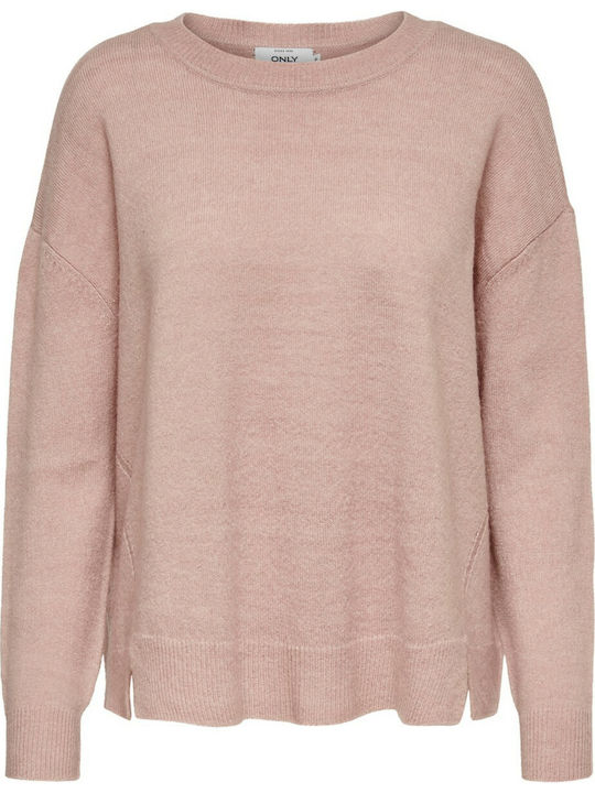 Only Women's Long Sleeve Pullover Pink