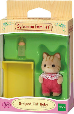 Epoch Toys Miniatur-Spielzeug Striped Cat Baby Sylvanianische Familien für 3+ Jahre