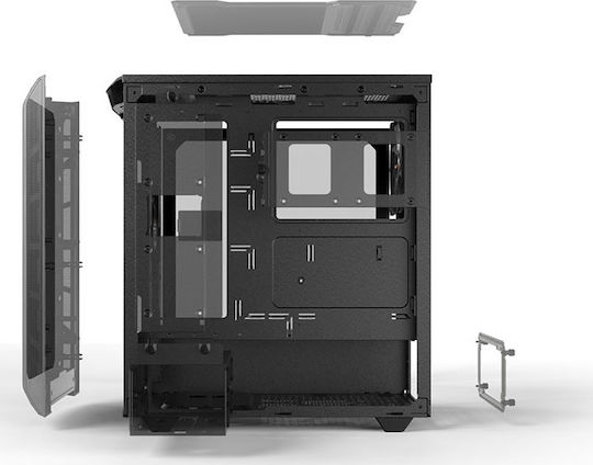 Be Quiet Pure Base 500 Gaming Midi Tower Κουτί Υπολογιστή με Πλαϊνό Παράθυρο Μαύρο
