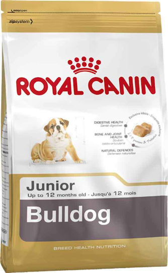 Royal Canin Bulldog Puppy 12kg Dry Food for Medium Breed Puppies with Poultry and Rice
