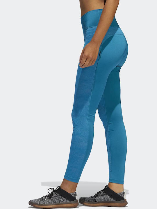 Believe This Camouflage Jacquard Women's Long Training Legging Blue
