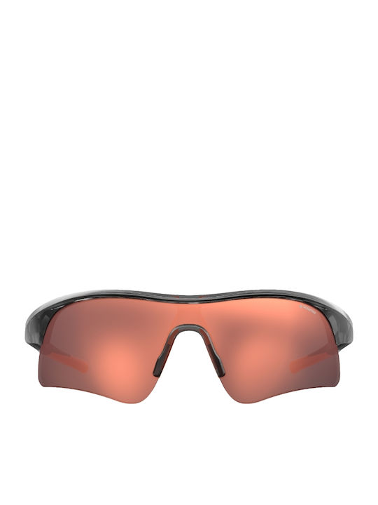 Polaroid Sunglasses with Gray Acetate Frame and Red Polarized Mirrored Lenses PLD7024/S M9LOZ