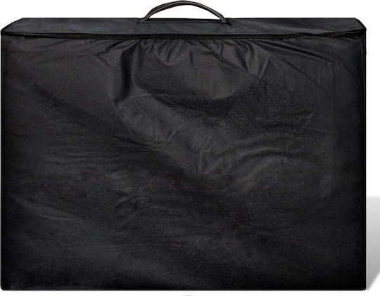 vidaXL Wooden Portable/Folding Black Massage and Physiotherapy Bed 186x68cm 4 Positions