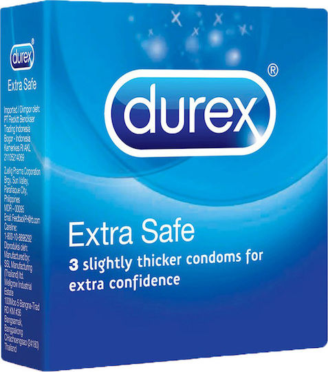 Durex Προφυλακτικά Extra Safe 3τμχ 56mm Natural