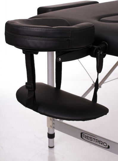 Rest Pro ALU 2 L Aluminum Portable/Folding Black Massage and Physiotherapy Bed 192x70cm