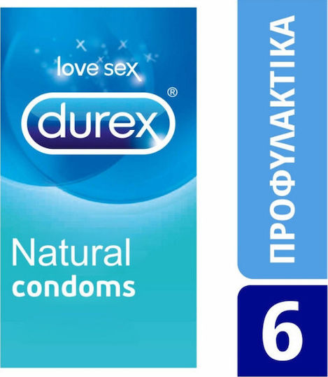 Durex Condoms Natural 6pcs 56mm Natural