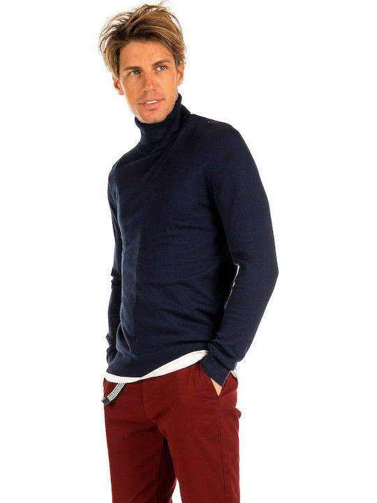 Hugo Boss Men's Long Sleeve Sweater Turtleneck Navy