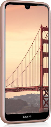KWmobile Soft Flexible Umschlag Rückseite Silikon Rose Gold (Nokia 2.2)