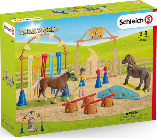 Schleich-S Miniature Toy Farm World Pony Agility Training for 3-8 Years Old (Various Designs/Assortments of Designs) 1pc