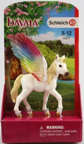 Schleich-S Miniature Toy Winged Rainbow Unicorn Foal Bayala for 5-12 Years Old