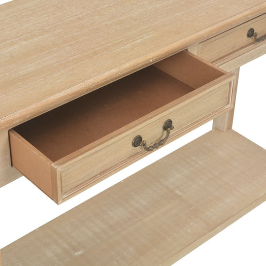 Wooden Console Table Coffee L110xW35xH80cm