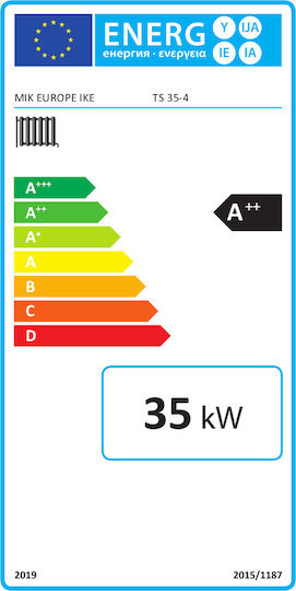 Mytherm IOLI TS-35 Λέβητας Pellet 30094kcal/h Κόκκινος