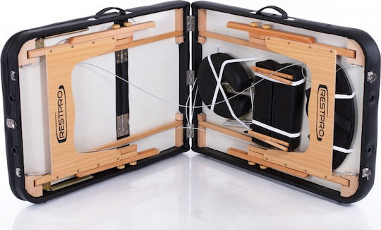 Rest Pro VIP 3 Wooden Portable/Folding Black Massage and Physiotherapy Bed 192x70cm