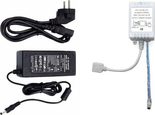 GlobalExpress Αδιάβροχη Ταινία LED 12V RGBW Φως 5m Τύπου SMD5050 με Τροφοδοτικό & Τηλεχειριστήριο