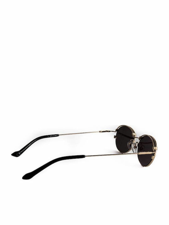 adidas Men's Sunglasses with Gold Metal Frame and Gray Lens AOM015-120000