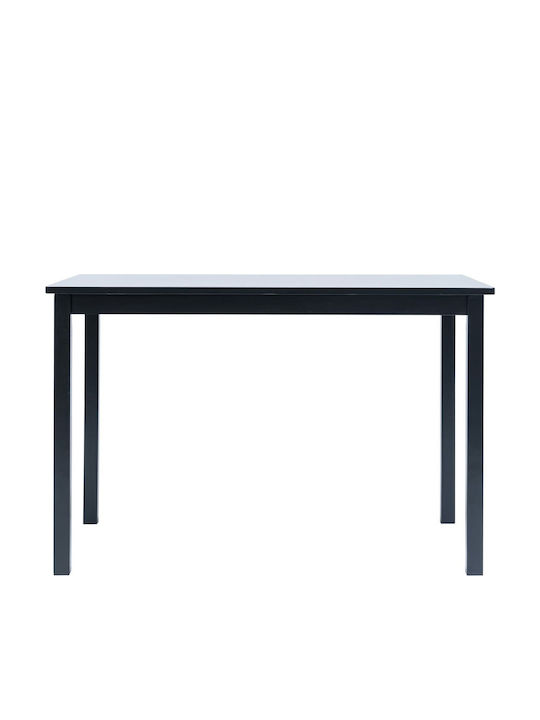 Маса За Трапезария Дървена Черна 114x71x75см