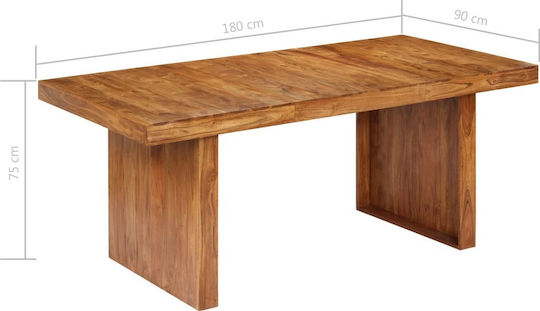 Masă Sala de mese din Lemn Masiv Cireș 180x90x75buc