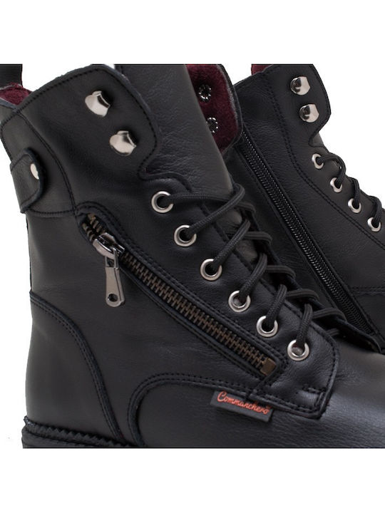 Leather Women's Ankle Boots Black