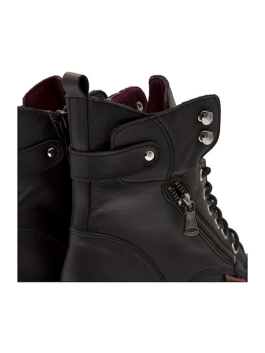 Leather Women's Ankle Boots Black