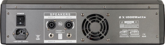 Audio Master PR12D Αυτοενισχυόμενη Αναλογική Κονσόλα 12 Καναλιών με Phantom Power & 8 Εισόδους XLR & Bluetooth