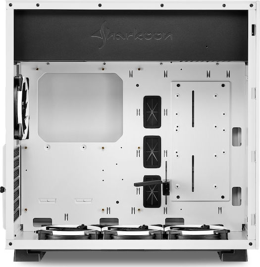 Sharkoon Pure Steel RGB Gaming Midi Tower Κουτί Υπολογιστή με Πλαϊνό Παράθυρο Λευκό