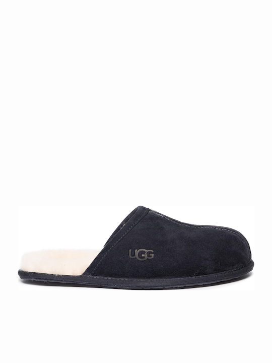 Scuff Men's Slippers with Fur Blue