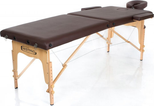 Rest Pro Classic 2 Wooden Portable/Folding Brown Massage and Physiotherapy Bed 192x70cm
