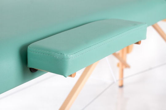 Rest Pro Classic 2 Bett Massage und Physiotherapie Grün aus Holz 192x70cm.