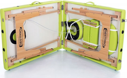 Rest Pro Classic 2 Wooden Portable/Folding Green Massage and Physiotherapy Bed 192x70cm