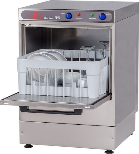 Alfa Echipament Profesional de Spălat Pahare Barline 35 Monofazat L42xA46xÎ60cm cu Coș 350x350mm