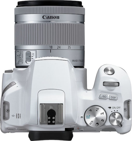 Canon DSLR Camera EOS 250D Crop Frame Kit (EF-S 18-55mm F4-5.6 IS STM) White