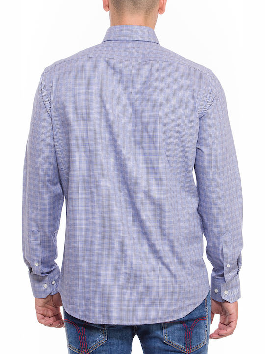 Hugo Boss Gordon Men's Shirt Long Sleeve Cotton Checked Blue