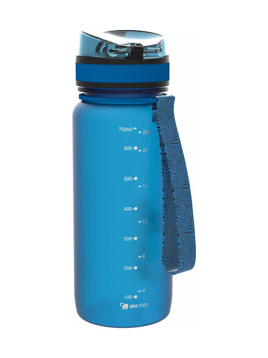 Ion8 Slim Plastic Water Bottle 750ml Blue