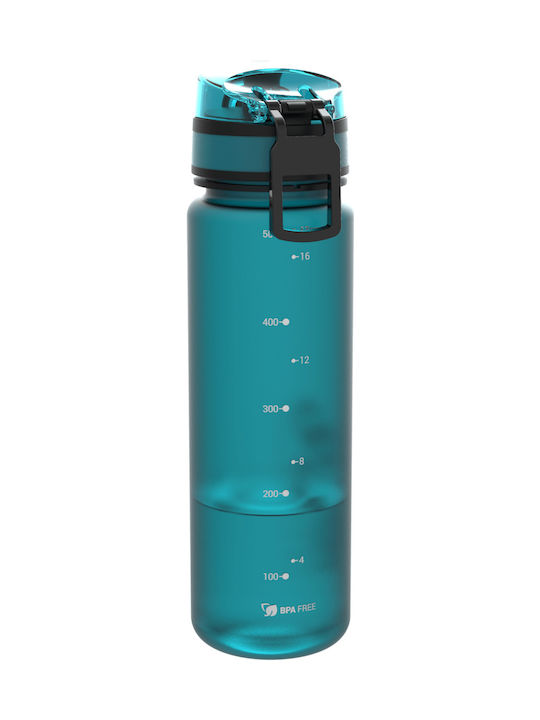 Ion8 Slim Plastic Water Bottle 600ml Blue