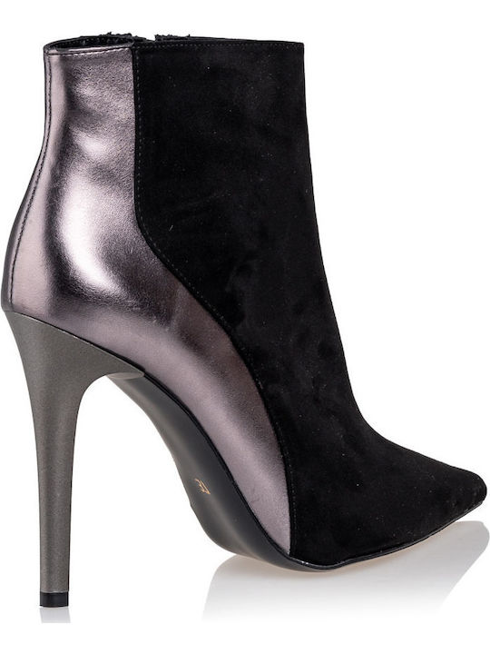 Wildleder Stiefeletten Damen Schwarz
