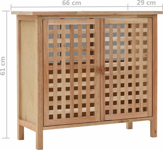 vidaXL Bathroom Cabinet L66xW29xH61cm Natural