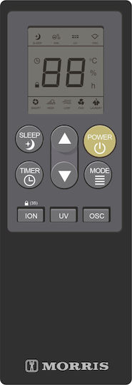 Morris MDP-24300i Dehumidifier with Compressor and Ionizer 24lt Black
