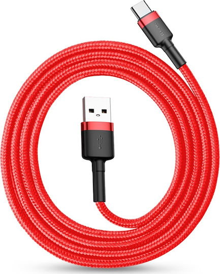 Baseus Cafule Braided USB 2.0 Cable USB-C Male USB-A Red 3m CATKLF-U09