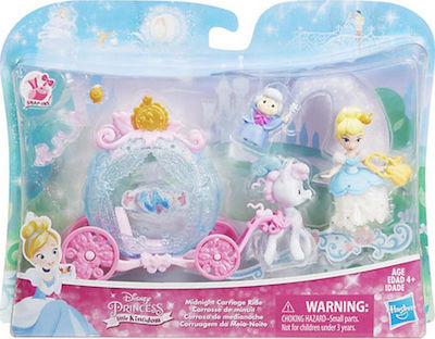 Hasbro Jucărie Miniatură Princess Small Doll Storytelling Midnight Carriage Ride pentru 4+ Ani 18cm.